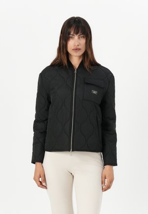 Guess Jeans QUILTED PUFFER JACKET - Pilotska jakna - jet black