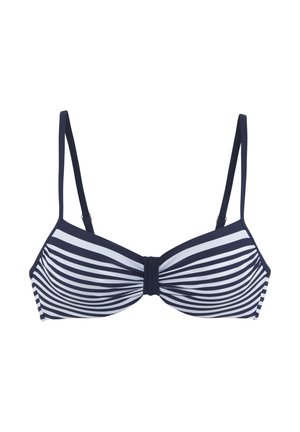 Bikini pezzo sopra - marine-weiß