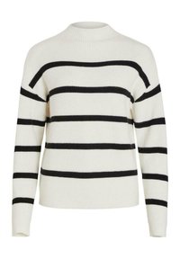 VIRIL MOCKNECK - Svetr - white alyssum black