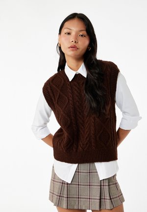 VEST - Maglione - brown
