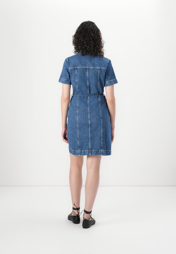 ONLFINA BELT DRESS - Denim dress4