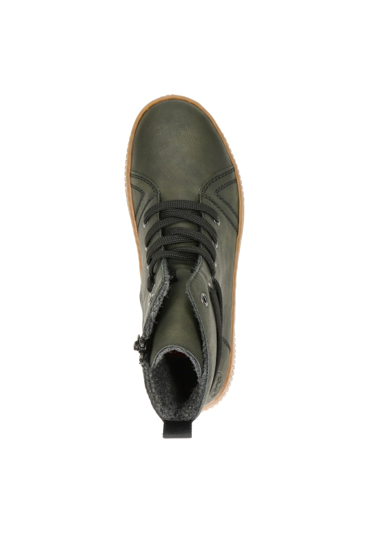 Stoere veterboots laarzen in de kleur groen voor dames | KLEDING.nl
