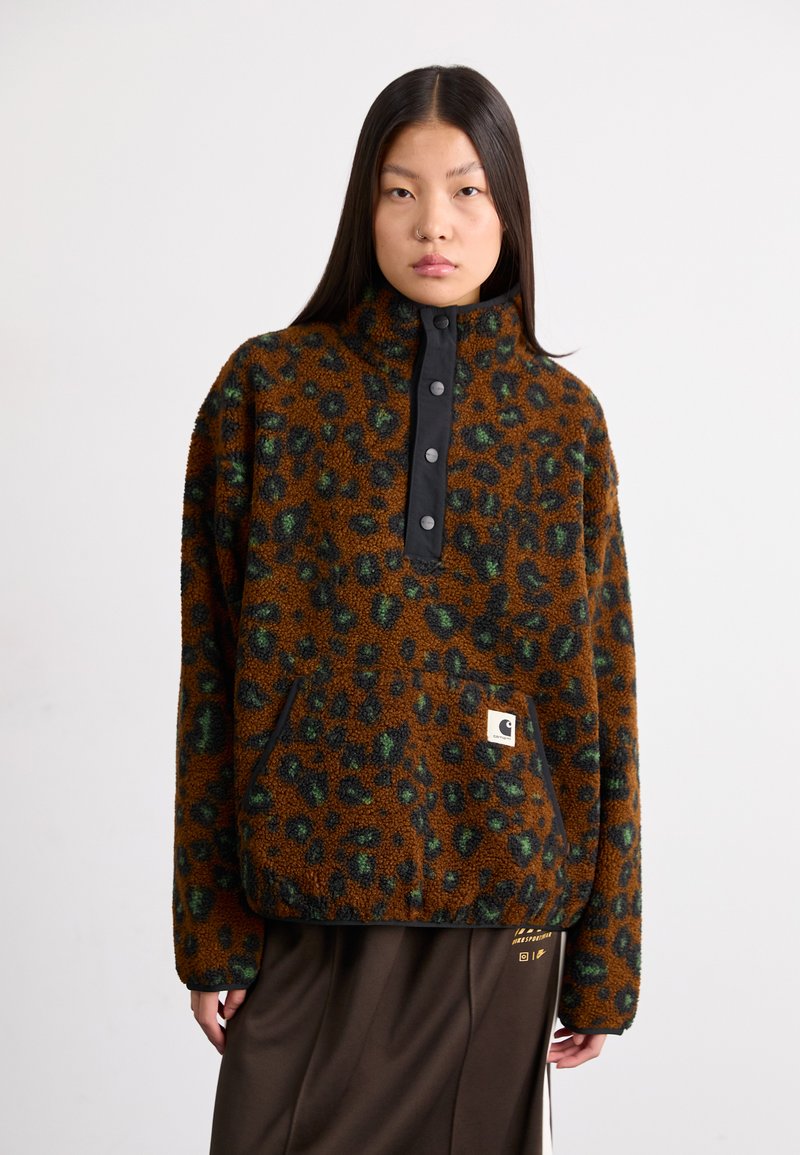 Carhartt WIP ELLIOT HIGH NECK LINER - Pulover iz flisa - camo leo/tamarind/black