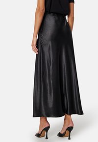 Bubbleroom WIDE MAXI SATIN SKIRT - Gonna lunga - black