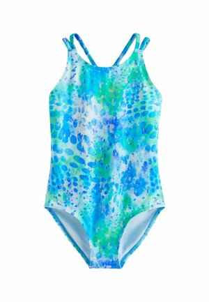 Costum de baie - blue green tie dye
