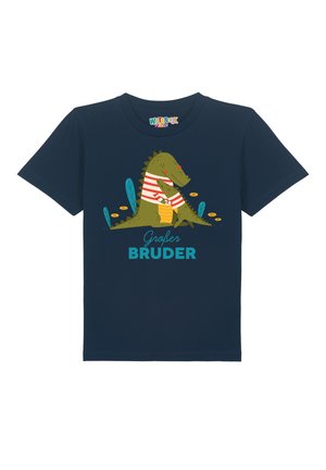 KROKODIL GROSSER BRUDER - Print T-shirt - french navy