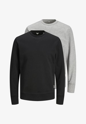 2 PACK - Felpa - black/light grey melange
