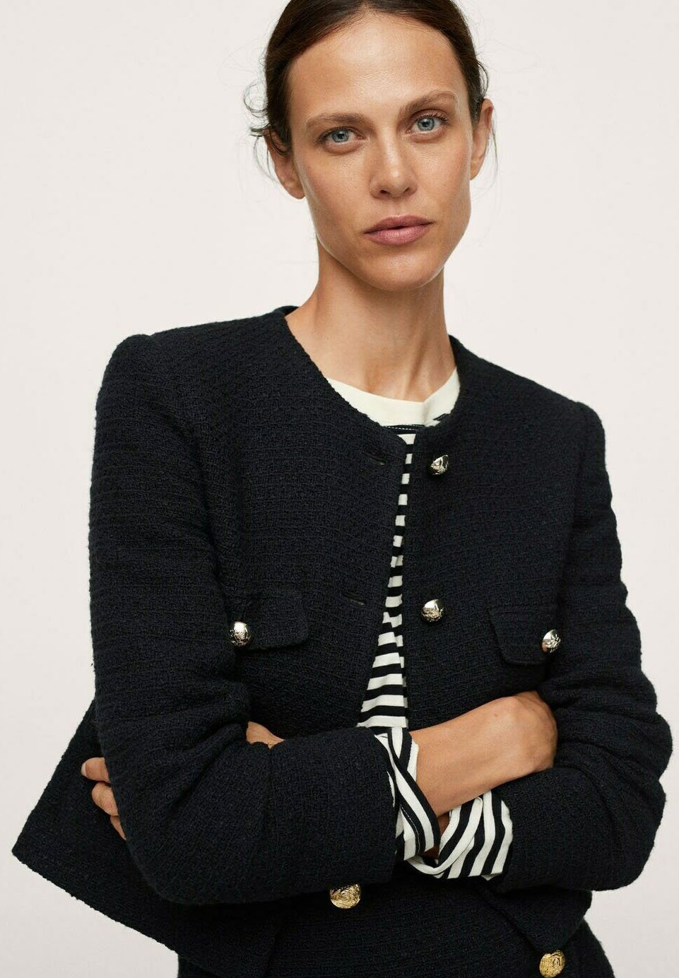tweed longline blazer