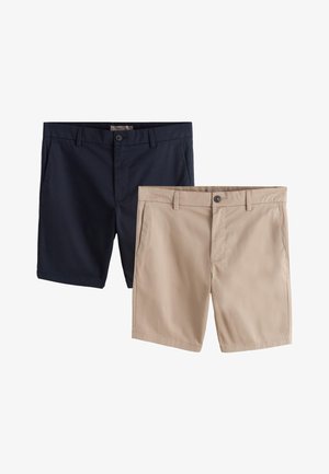 Next, SKINNY FIT - STRETCH CHINO SHORTS 2 PACK . - Lühikesed püksid - navy stone
