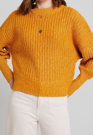 Striktrøje - mustard yellow