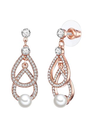 MUSCHELKERNPERLE GLASKRISTALL - Boucles d'oreilles - rose gold-coloured