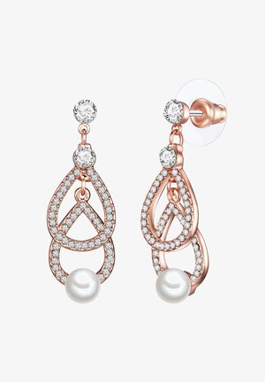 MUSCHELKERNPERLE GLASKRISTALL - Boucles d'oreilles - rose gold-coloured