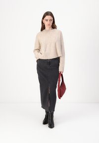 HUGO GATJE - Jeansskjørt - charcoal