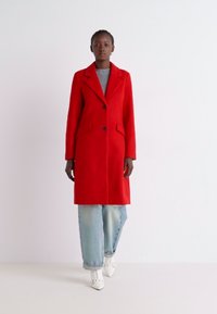 Vero Moda VMFORTUNESARA LONG COAT - Klasický kabát - red