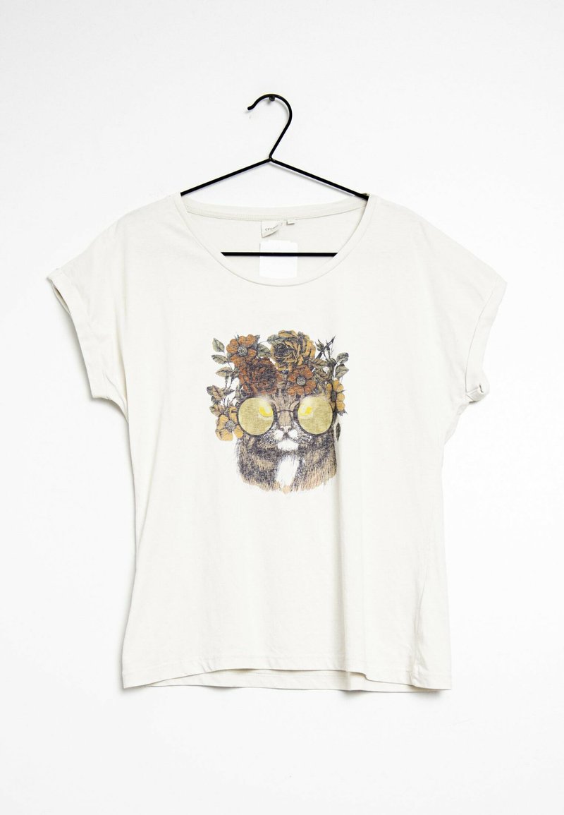Cream Camiseta Básica - Placid Blue/azul Claro