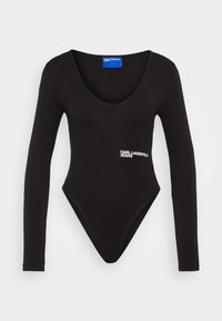 LONG-SLEEVED BODYSUIT - Tričko s potlačou - black