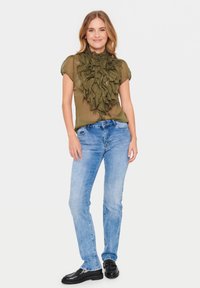 Saint Tropez LILJASZ CRINKLE SS - Camicia - army green