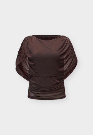 Vero Moda, VMLISE O NECK CAPE TOP - Βασικό μπλουζάκι - chocolate torte