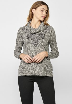 FLORAL - Long sleeved top - gris