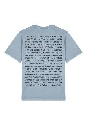 IT WAS ALL A DREAM BACK HEAVYWEIGHT - Print T-shirt - washed blue