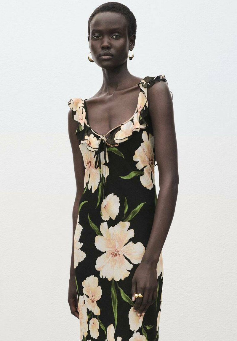 knee length dresses for ladies Vietnamese Baroque maxi dress mango silk