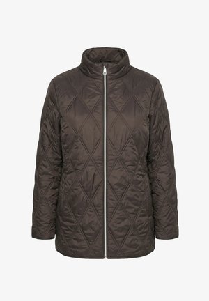 Ulla Popken, HYPRAR MIXED QUILTED WATER-REPELLENT JACKET - Cappotto invernale - dark chocolate
