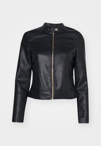 Vero Moda VMDIXIEMARIA SHORT COATED - Bunda z nepravej kože - black