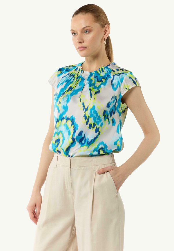 BEDRUCKTE MIT FALTENDETAIL - Bluse - weiß