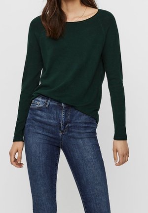 Camiseta de manga larga - mottled dark green