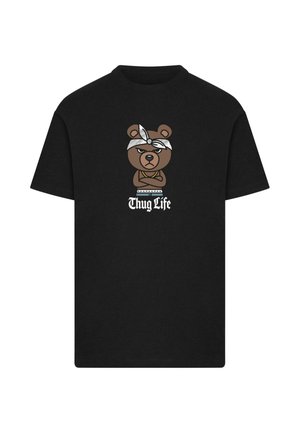 Mister Tee, BANDANA BEAR SKETCH - T-shirts print - black
