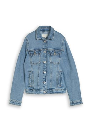 TOM TAILOR, TOM TAILOR JACKEN JEANSJACKE MIT EINGRIFFSTASCHEN - Jeansjacke - clean light stone blue denim