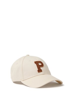 WITH ADJUSTABLE VISOR AND EMBROIDERED P - Gorra - light beige