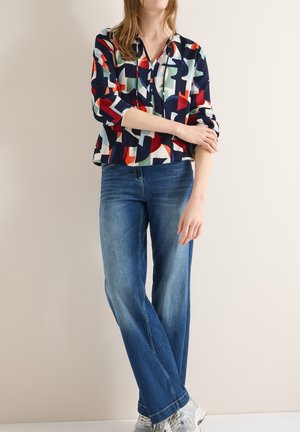 GEMUSTERTE - Bluse - blau