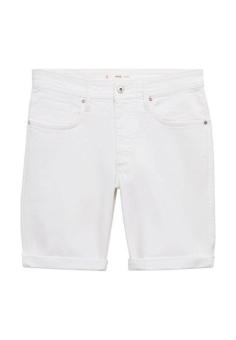 Mango Jeansshort wit