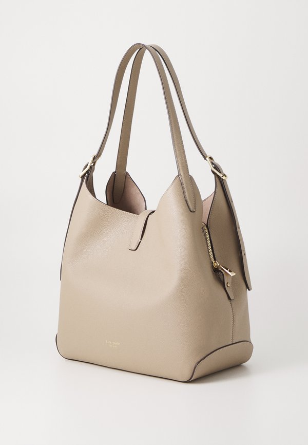 DECO PEBBLED LARGE SHOULDER BAG - Handbag - taupe4