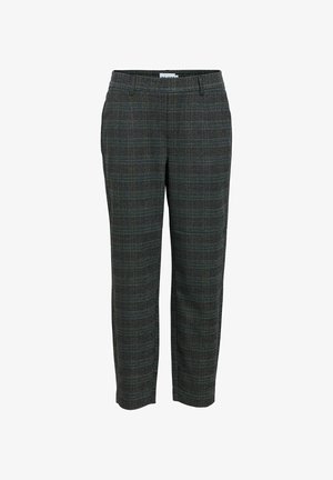 Object, OBJLISA SLIM PANT AOP NOOS - Nohavice chinos - dark grey melange