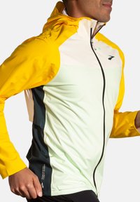 Brooks HIGH POINT - Veste imperméable - glacier green ecru lemon