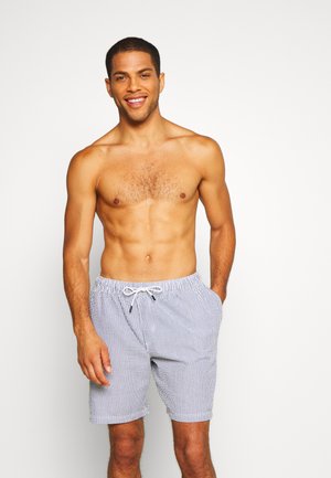 JJIARUBA SEERSUCKER - Swimming shorts - navy blazer