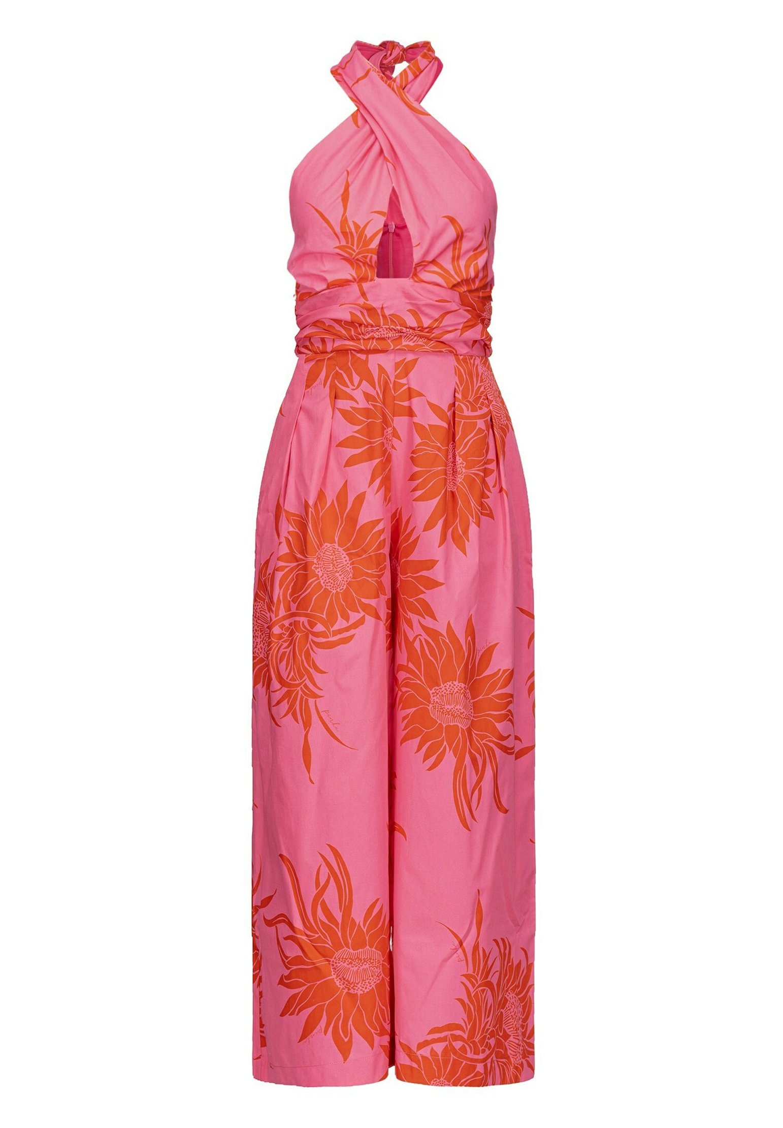 ワンピース PINKO SS25 OCA TUTA SATIN rosso corallo (104993 A2GZN53) Pinko Coral Oca Jumpsuit - Red - Women | 104993A2GZN53