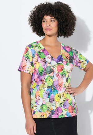 Print T-shirt - lime green