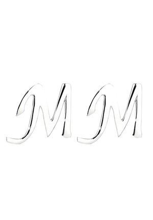 BUCHSTABEN M ANFANGSBUCHSTABE - Ohrringe - silberfarben
