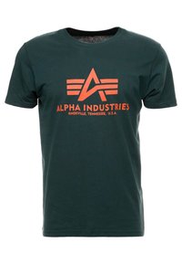 Print T-shirt - petrol