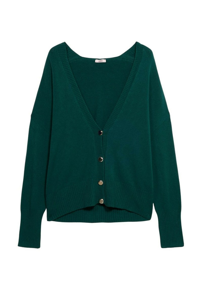 Maglione da donna Pullover Maglione Bottoni Manica Lunga Scollo a V Morbido Casual Moda Pullover Tunica Maglione Lavorato a Maglia, Albicocca, S