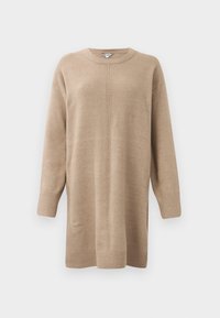 OBJJUNO O NECK DRESS - Strikket kjole - desert taupe