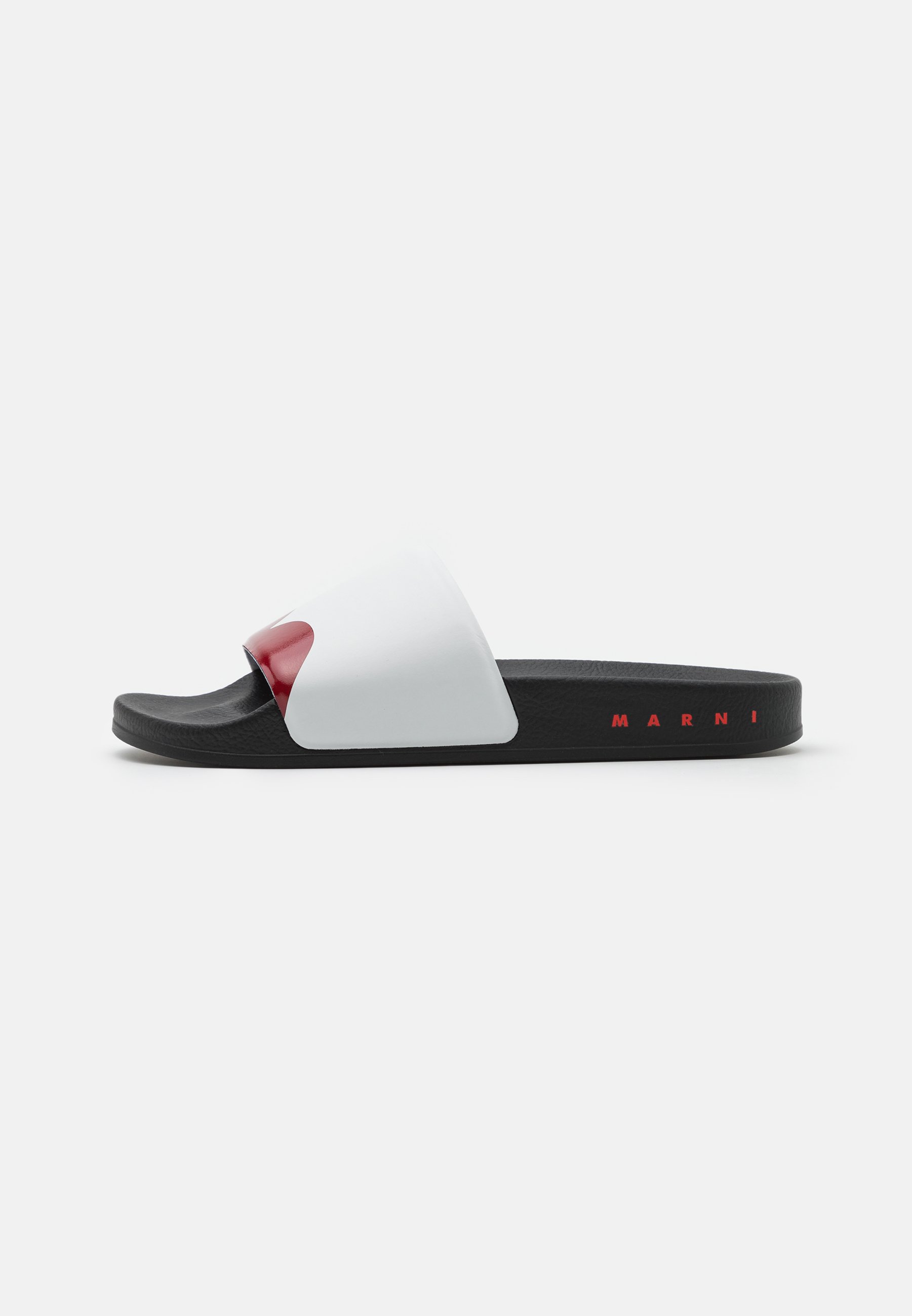 Marni Mules - white/red/black/white 