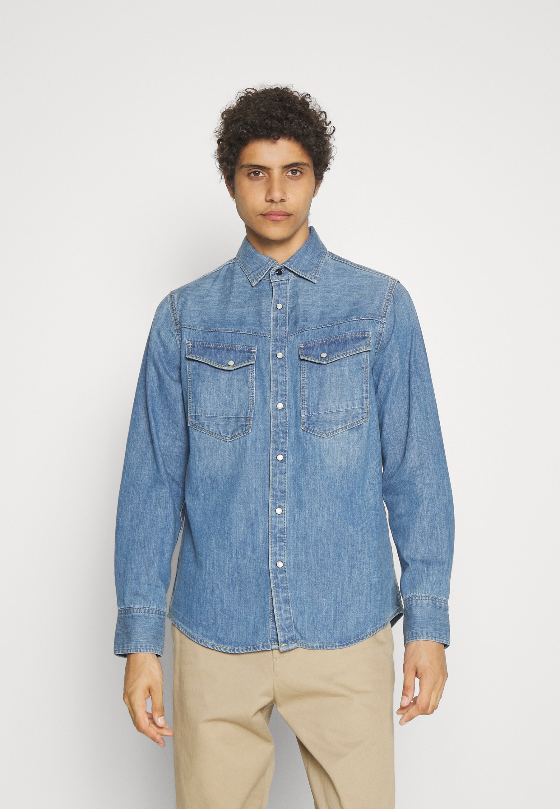 Chemise En Denim G-Star 3301 Pour Homme Taille L - Manches Longues Style Western - Occasion Très Bon état