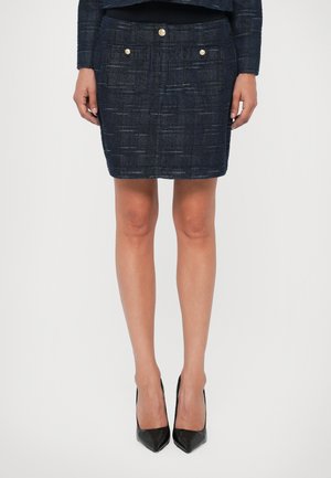 SKIRT - Mini suknja - mottled dark blue