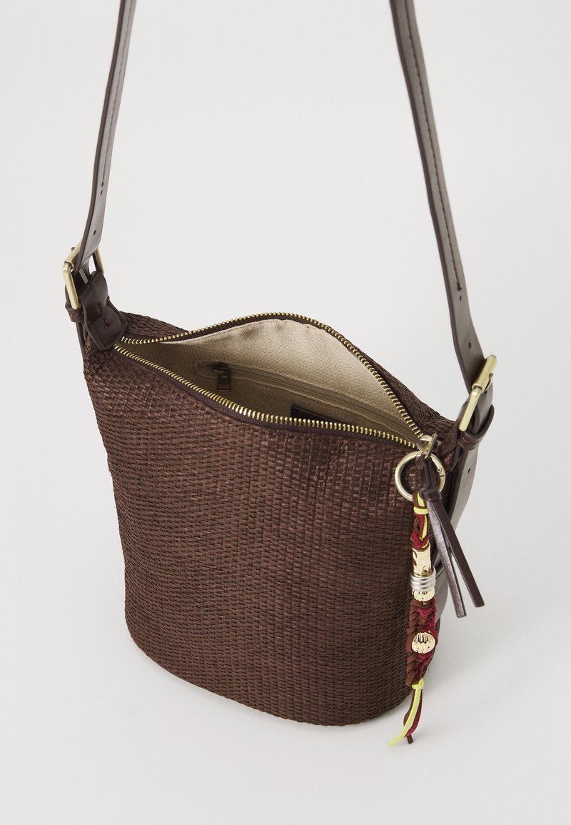 Sac Bandoulière Femme En Paille Tressée - Beige/marron, Réglable, Zippé, Neuf Sans étiquette