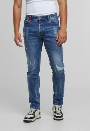 CARLOS DESTROYED SLIM FIT - Jeans Tapered Fit - midblue