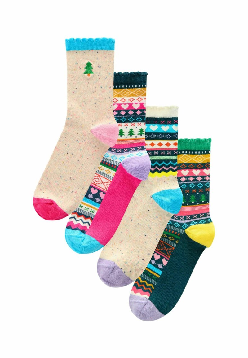 Next CHRISTMAS PATTERN 4 PACK.  REGULAR FIT - Sokken - rainbow fairisle